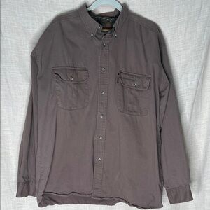 Remington XL Men's Brown Button-Up Shirt